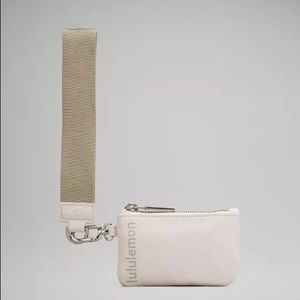 Lululemon Dual Pouch Wristlet White Opal/Raw Linen NWT